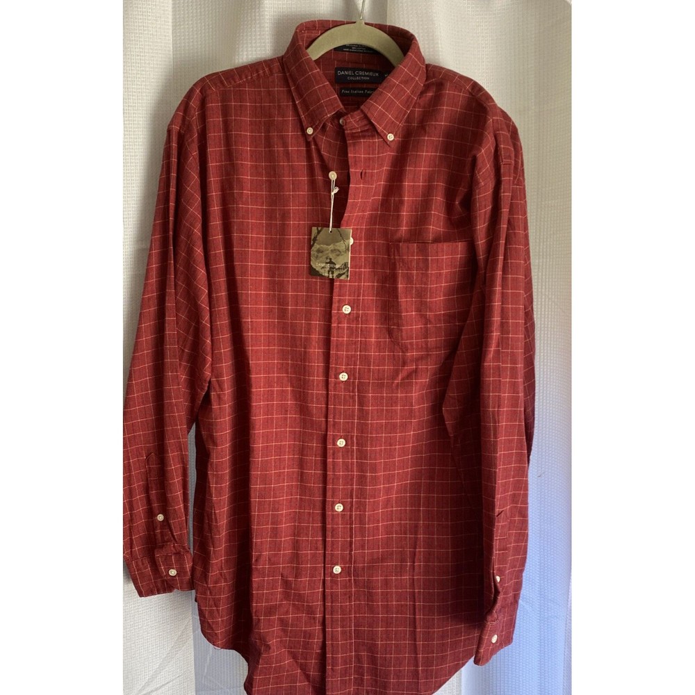 DANIEL CREMIEUX Casual LS Fine Italian Fabric Cotton Shirt Men's Medium